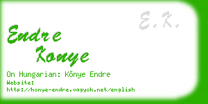 endre konye business card