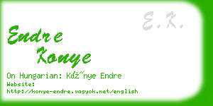 endre konye business card